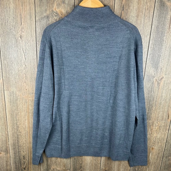 J. Crew Mens Merino Wool Blend Quarter Zip Sweater Grey Size XXL NWT - Picture 7 of 7